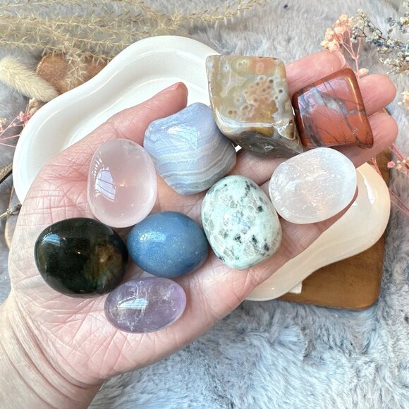 Set of 9 Crystal Tumbles - Picture 1 of 10